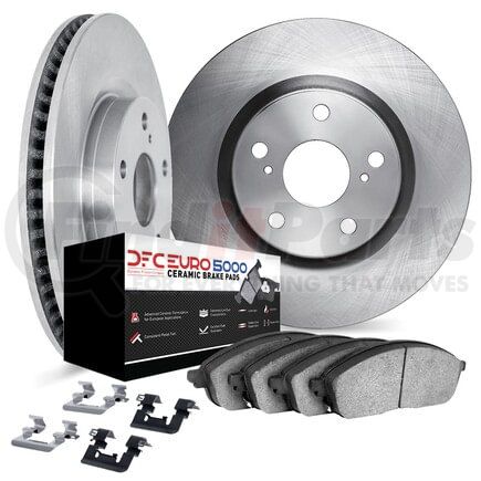 6612-75015 by DYNAMIC FRICTION COMPANY - Rotors with 5000 Euro Ceramic Brake Pads includes Hardware