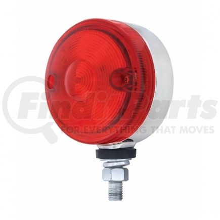 39433 by UNITED PACIFIC - Marker Light - Single Face, LED, Assembly, Dual Function, 15 LED, Red Lens/Red LED, Chrome-Plated Steel, 3" Lens, Round Design