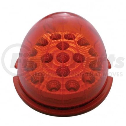 39448 by UNITED PACIFIC - Truck Cab Light - 17 LED Watermelon Clear Reflector, Red LED/Red Lens