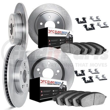 6614-10392 by DYNAMIC FRICTION COMPANY - Rotors with 5000 Euro Ceramic Brake Pads includes Hardware