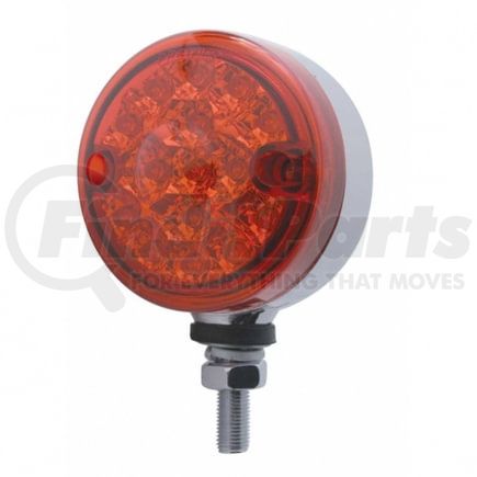 39572 by UNITED PACIFIC - Marker Light - Reflector, Single Face, LED, Assembly, 15 LED, Red Lens/Red LED, Chrome-Plated Steel, 3" Lens, Round Design