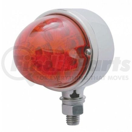 39589 by UNITED PACIFIC - Marker Light - Reflector, Single Face, LED, Assembly, 17 LED, Red Lens/Red LED, Chrome-Plated Steel, Watermelon Design