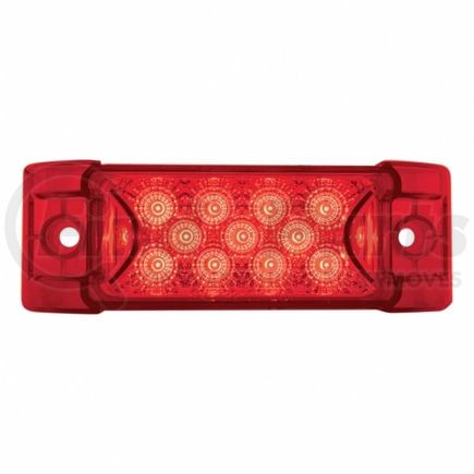 39593 by UNITED PACIFIC - Clearance/Marker Light - Red LED/Red Lens, Rectangle Design, with Reflector, 13 LED