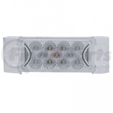 39595 by UNITED PACIFIC - Clearance/Marker Light - Red LED/Clear Lens, Rectangle Design, with Reflector, 13 LED