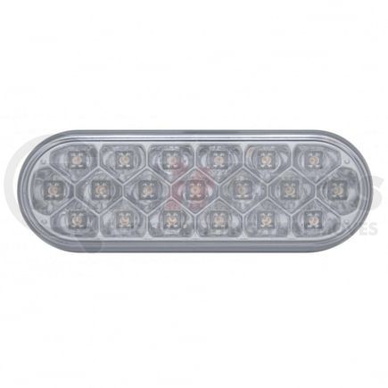 39706 by UNITED PACIFIC - Turn Signal Light - 19 LED 6" Oval Reflector, Amber LED/Clear Lens