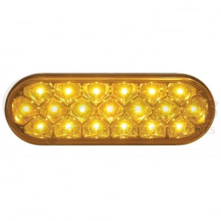 39704 by UNITED PACIFIC - Turn Signal Light - 19 LED 6" Oval Reflector, Amber LED/Amber Lens