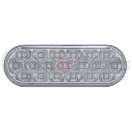 39705 by UNITED PACIFIC - Brake/Tail/Turn Signal Light - 19 LED 6" Oval Reflector, Red LED/Clear Lens