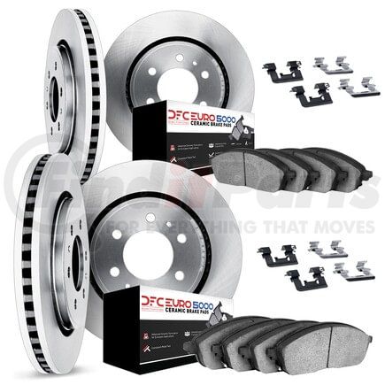 6614-10993 by DYNAMIC FRICTION COMPANY - Rotors with 5000 Euro Ceramic Brake Pads includes Hardware