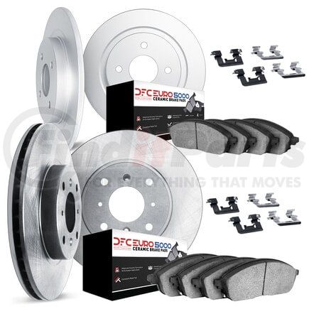 6614-20001 by DYNAMIC FRICTION COMPANY - Rotors with 5000 Euro Ceramic Brake Pads includes Hardware