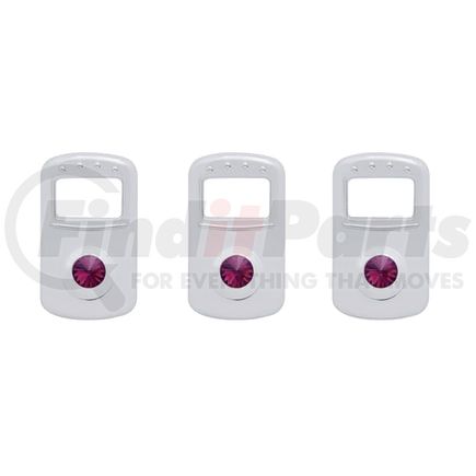 41706 by UNITED PACIFIC - Rocker Switch Cover - with Purple Diamond, for Kenworth/Peterbilt