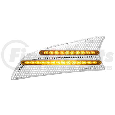 41530 by UNITED PACIFIC - Grille Air Intake - LH, LED, Amber LED/Amber Lens, for 2007+ Kenworth T660