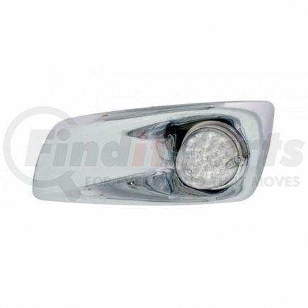 42725 by UNITED PACIFIC - Bumper Guide Light - Bumper Light Bezel, Front, LH, with 19 LED Reflector Light, Amber LED/Clear Lens, for Kenworth T660