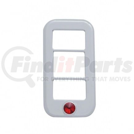 42045 by UNITED PACIFIC - Rocker Switch Cover - with 3 Openings, with Red Diamond, for Freightliner