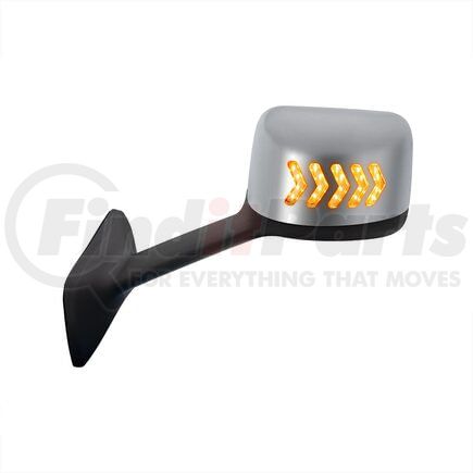 42252 by UNITED PACIFIC - Hood Mirror - Left Side, with LED Turn Signal Light on Mirror Cover