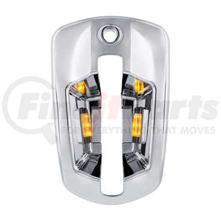 42534 by UNITED PACIFIC - Exterior Door Handle Cover - Driver Side, Chrome,with 6 LED Amber Light