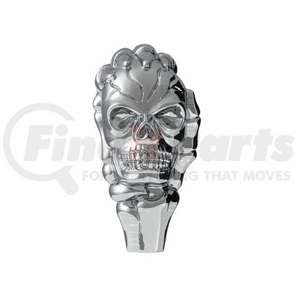 70782B by UNITED PACIFIC - Gearshift Knob - Skull, 1/2"-13, Thread-on, Chrome, Aluminum