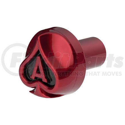 71040 by UNITED PACIFIC - Air Brake Valve Control Knob - Red, Ace of Spades Design, Heavy Duty Zinc Die Cast