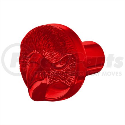 71047 by UNITED PACIFIC - Air Brake Valve Control Knob - Zinc Die-Cast, Eagle Design, Candy Red