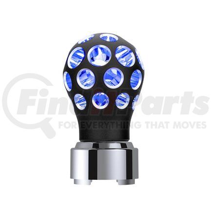 71081 by UNITED PACIFIC - Manual Transmission Shift Knob - Matte Black, Phoenix Style, Thread-On, with Blue LED