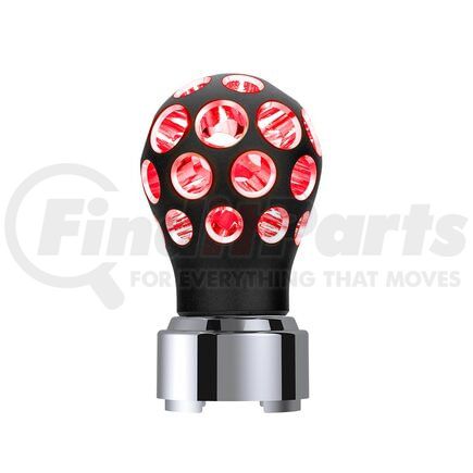 71082 by UNITED PACIFIC - Manual Transmission Shift Knob - Matte Black, Phoenix Style, Thread-On, with Red LED