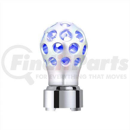 71089 by UNITED PACIFIC - Manual Transmission Shift Knob - Annodized, Phoenix Style, Thread-On, with Blue LED