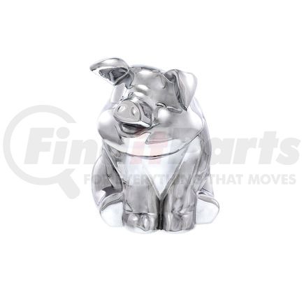 72046 by UNITED PACIFIC - Hood Ornament - Chrome, Die-Cast, Sitting Pig Design