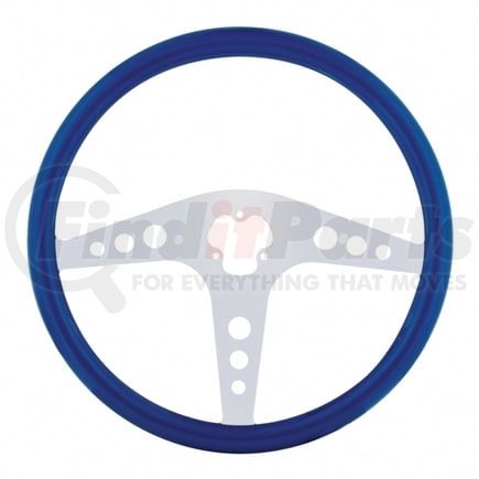 88244 by UNITED PACIFIC - Steering Wheel - Blue, with Chrome Spokes, "GT"