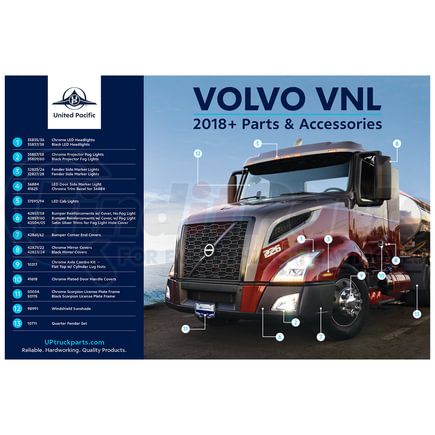 99226 by UNITED PACIFIC - Poster - 2018-2023 Volvo VNL 2018-2023 Truck Accessories, 36" x 24"