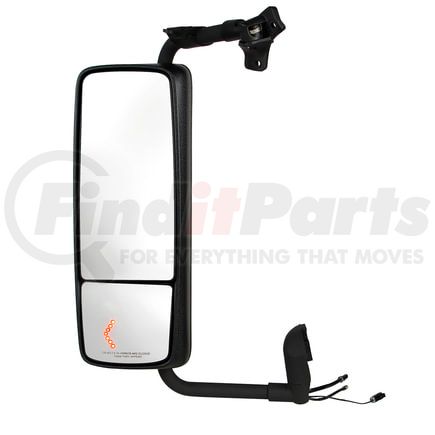 42848 by UNITED PACIFIC - Door Mirror - Assembly, LH, Black, with LED Turn Signal, for 2012 - 2017 Volvo VNL