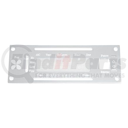 48202 by UNITED PACIFIC - A/C Control Plate - with Opening, Stainless, for Kenworth