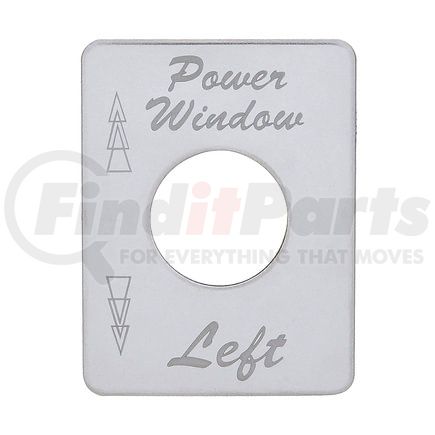 48459 by UNITED PACIFIC - Switch Mounting Plate - LH, Power Window, Stainless, for Peterbilt