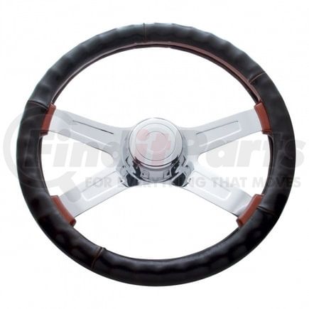 70111 by UNITED PACIFIC - Accessory Steering Wheel Cover - 18" Steering Wheel Cover, Black