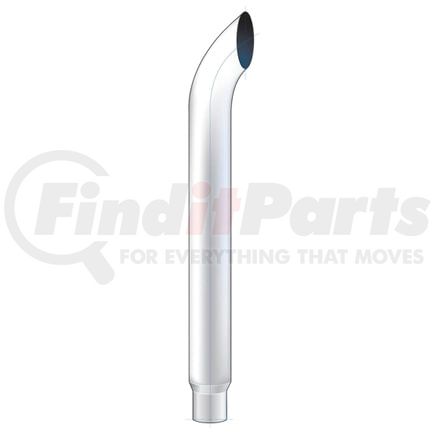 C3-85-036 by UNITED PACIFIC - Exhaust Stack Pipe - 8", Curved, Reduce To 5" O.D. Bottom, 36" L