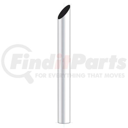 M1-5-024 by UNITED PACIFIC - Exhaust Stack Pipe - 5", Mitred, Plain Bottom, 24" L