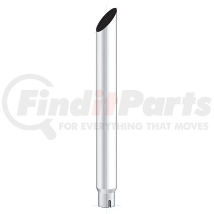 M4-75-096 by UNITED PACIFIC - Exhaust Stack Pipe - 7", Mitred, Reduce To 5" I.D. Bottom, 96" L