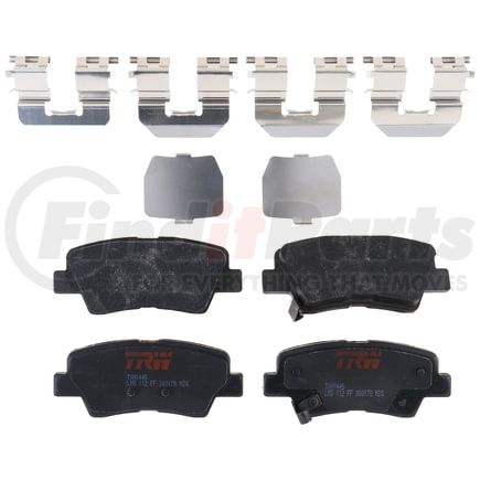 TXH1445 by TRW - TRW PREMIUM BRAKING - METALLIC BRAKE PAD SET - TXH1445