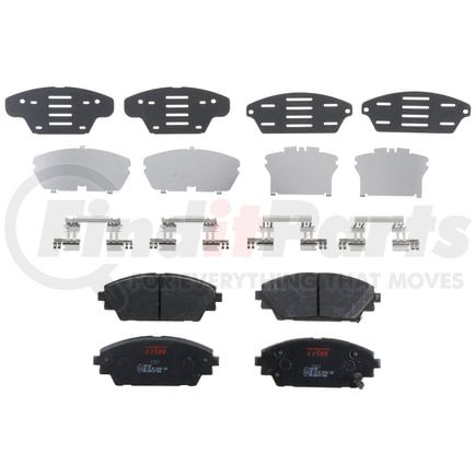 TXH1728 by TRW - TRW PREMIUM BRAKING - METALLIC BRAKE PAD SET - TXH1728