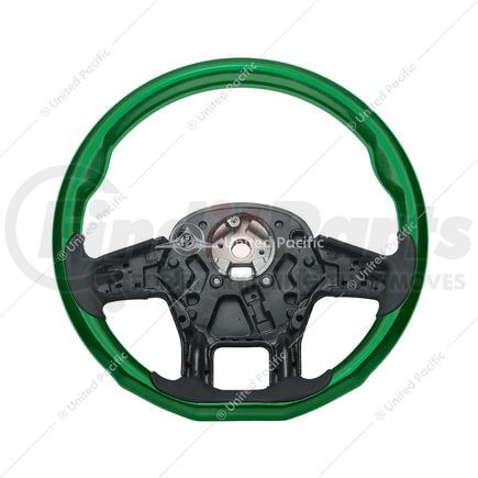 88338 by UNITED PACIFIC - Steering Wheel - 18 " dia., Emerald Green, Wood, fits 2012-2021 Peterbilt 579