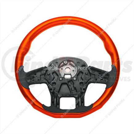 88339 by UNITED PACIFIC - Steering Wheel - 18 " dia., Cadmium Orange, Wood, fits 2012-2021 Peterbilt 579