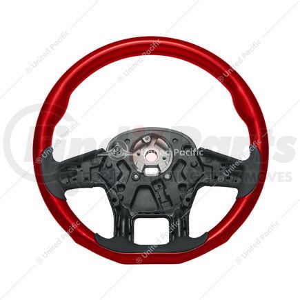 88341 by UNITED PACIFIC - Steering Wheel - 18 " dia., Candy Red, Wood, fits 2012-2021 Peterbilt 579