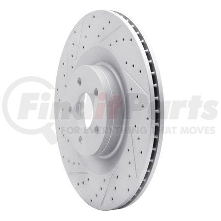 830-54261L by DYNAMIC FRICTION COMPANY - Geoperformance Rotor - Drilled and Slotted