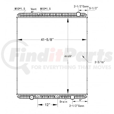 42-10528 by REACH COOLING - FREIGHTLINER-STERLING CORONADO-W125 2013