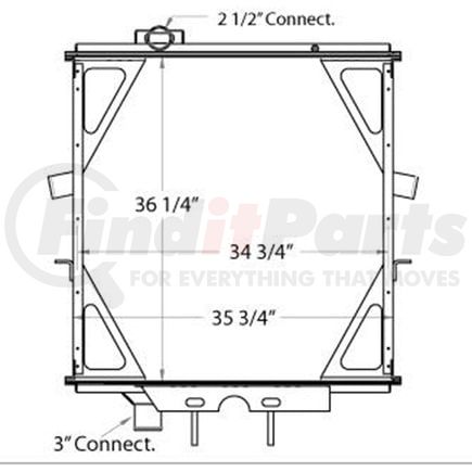 42-10638 by REACH COOLING - 2003 - 2006 Peterbilt 357
2003 - 2007 Peterbilt 385 w- Cummins