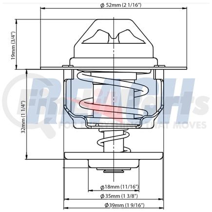 T4-10136 by REACH COOLING - Engine Coolant Thermostat