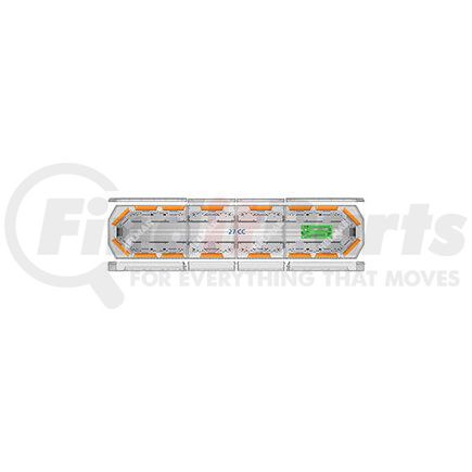 ECCO 27-00009-E Light Bar 27 Series LED Mini Bar - 52 in., 16 LED, Built-In 6 Head LED Safety Director