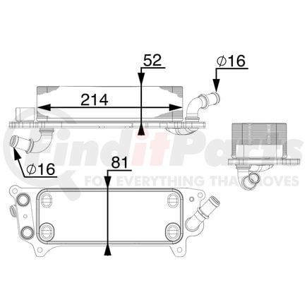 CLC77000P by MAHLE - Automatic Transmission Oil Cooler Assembly