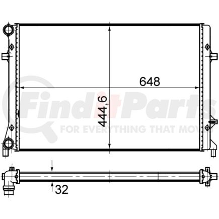 CR1766000S by MAHLE - Radiator