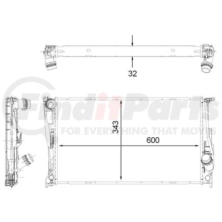 CR1923000P by MAHLE - Radiator