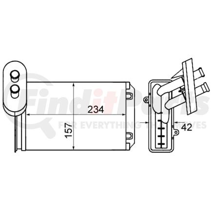 AH19000S by MAHLE - HVAC Heater Core