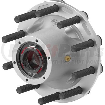 10086811 by CONMET - Drum Brake and Hub Assembly - Preset Plus, Tapered Spindle, Aluminum Hub, 3.80 in. Stud